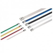 Colorized Epoxy-Polyester Coated ss Ball Lock Ties